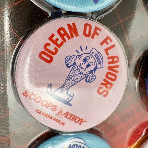 Stranger Things Scoops Ahoy 6-Pack Buttons Netflix Limited Edition - Picture 6 of 9